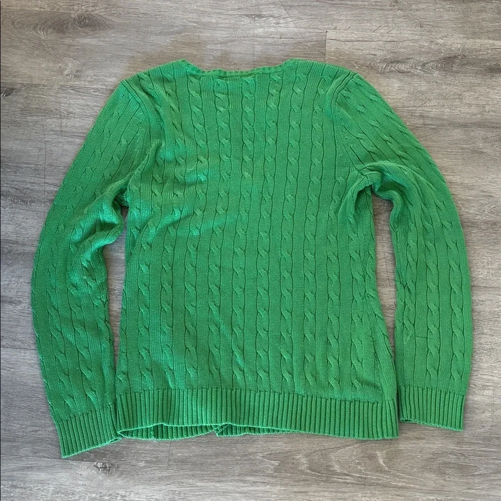 Lauren Ralph Lauren green sweater Sz PL - Picture 6 of 6